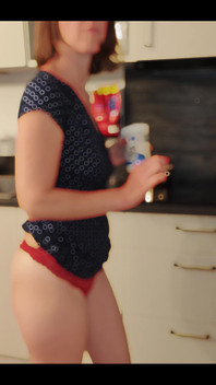 She Looks Really Hot in Red Lace Panties