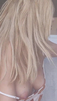 Naughty Blonde Showing off on the Balcony