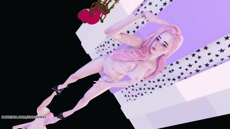 3D-Hentai Games: [MMD] AOA - Извините, Seraphine, сексуальный обнаженный танец 4K лига легенд KDA, корейский танец