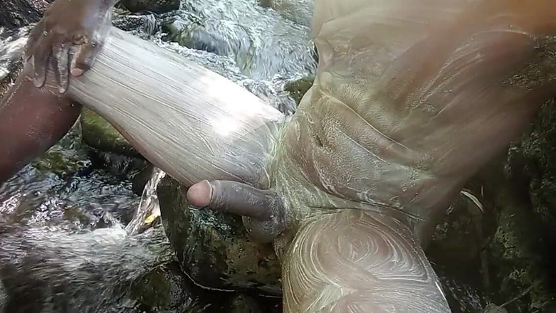 Sexyjayla254: Yalnız mastürbasyon ve açık havada siyah yarağa boşalma