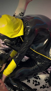 Two Latex Puppies: Shiny Suits, Intimate Touch & Passionate Switch Play