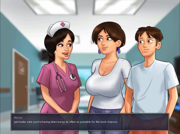 Cartoon Play: Summertime saga deel 59 - beste pijpbeurt intern verpleegster ziekenhuis