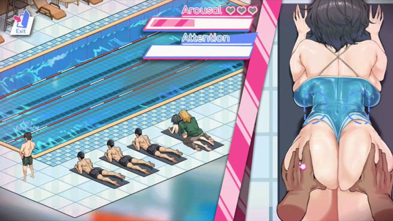 NSFWOtaku: Jeu hentai - scène de galerie de sexe debout avec un...