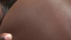Ebony brunette Sole Dior fucks a black cock and makes him cum