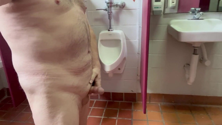 Sen Desi: Public Restroom Strip and Cum at University