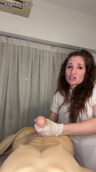 POV Nurse Prostate Exam and Handjob with Gloves