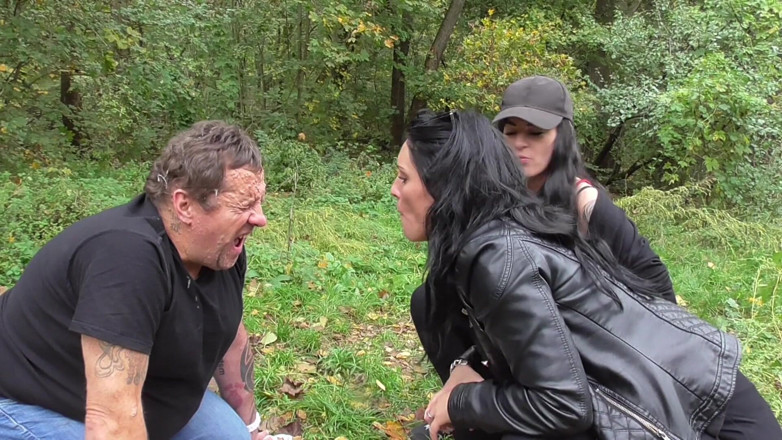 Femdom Austria: Spitting session with 2 femdom ladies