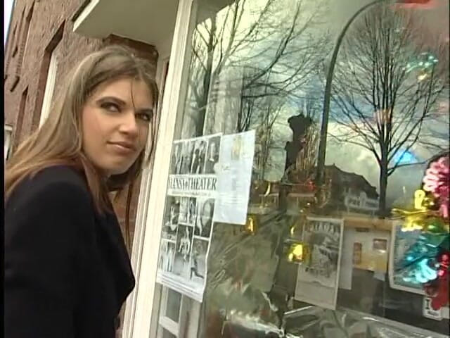 Lucky Cooch: Brunette beauty interviewed on the street