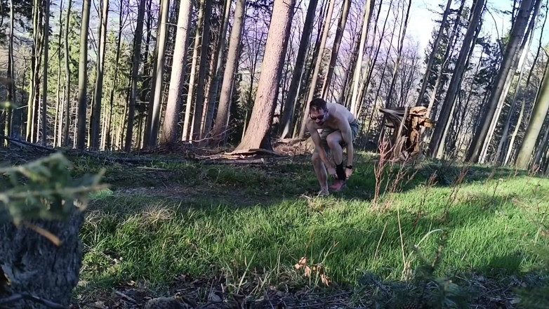 kickerscooter: Naked in Forest