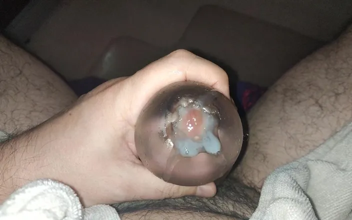 Curved One: Toy flooded with sticky cum