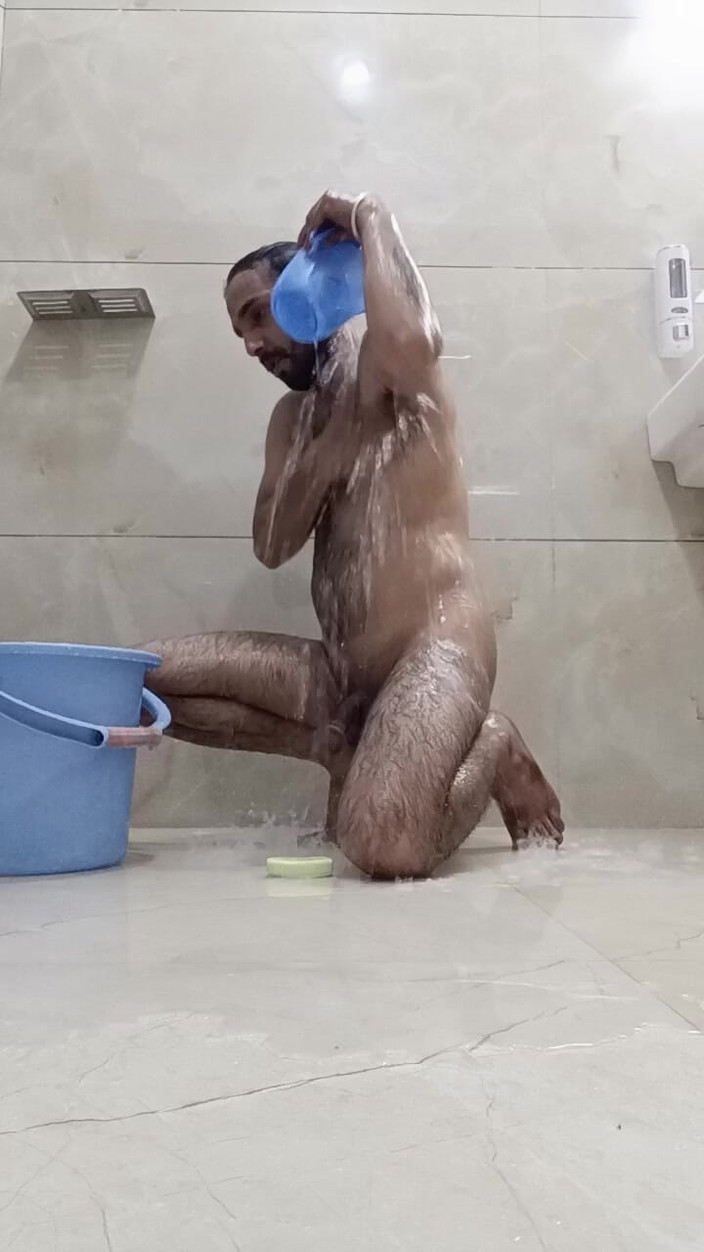 Rajasthani-old-lover: Indian Taking Shower