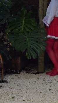 Sluty Miko Sissy Kanisa Part 2: Outdoor Walk in a Rock Garden Showing Her Sexy Legs Under Red Stocking and High Heel Shoes