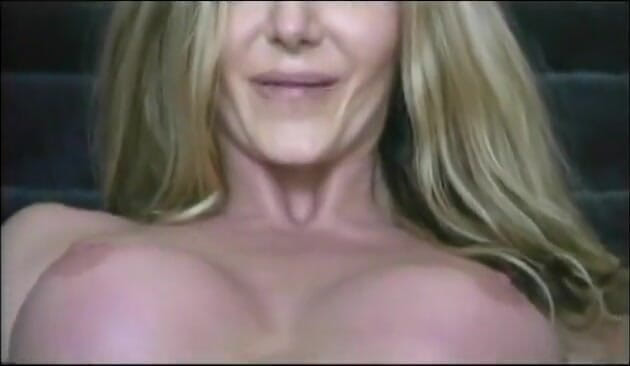 MILF Station: Blonde MILF with fake boobs sucking and riding dick on...
