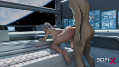 SciFi-X: Nexus 3 Orbit Meta. 3D анімація сексу на космічній станції з сексуальною блондинкою