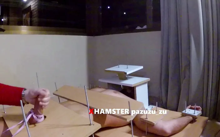 Pazuzu_zu: Amateur CFNM femdom cbt handjob with tied cock. Ruined orgasm