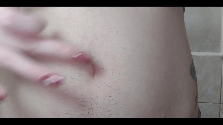 RavenHearth666VIP: Ich liebkose, drücke und spritze meinen haarigen bauch auf