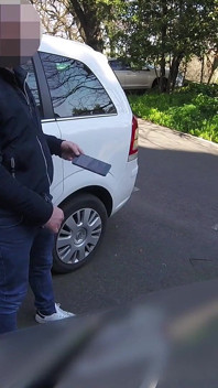 The Teacher Swallows Cock on a Public Street (dick Flash Extreme Public Action!) - Misscreamy