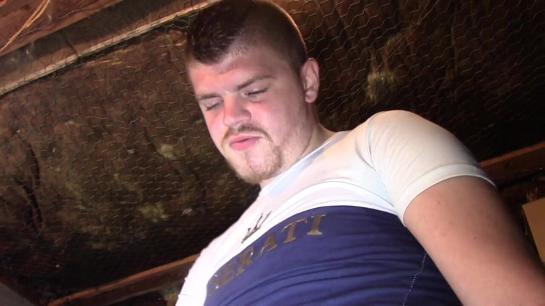 Sneaker gay: Slut fucked bareback in jockstrap by young scally boy