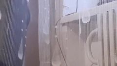 Hot MILF Masturbates Behind the Curtain at Work
