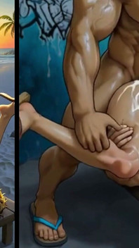 Santa Monica Plajı'nda anal seks. Yaoi Hentai Animasyon