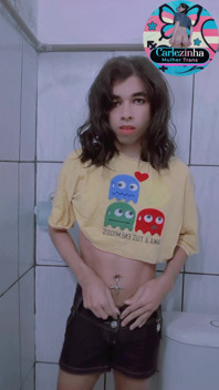 Carlezinha - Perverted Trans Woman Naked in Heels, Masturbating Frantically Moaning Like a Bitch.