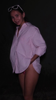 Outdoor Risky Pissing at the Night
