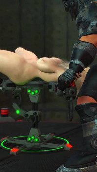 Super sexo no laboratório de ficção científica! Soldado de ficção científica fode uma loira sexy