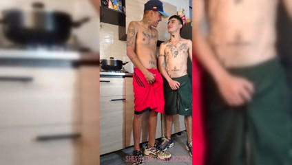 Skinny23cm: 주방에서의 즐거움, 좋은 섹스 세션으로 끝났다
