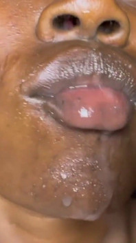 Ebony Slut Doggy Fuck, Facial and Kinky Saliva Play