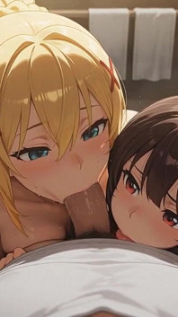 Kazuma neukt Megumin en Darkness in Konosuba's Ii