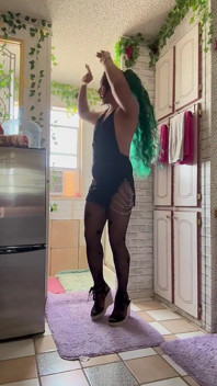 She’s Not There Striptease in Stockings