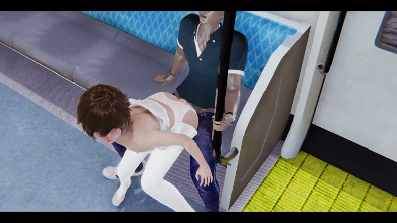 Yaoitube: Femboy si tře zadek o ptáka cestujícího v metru
