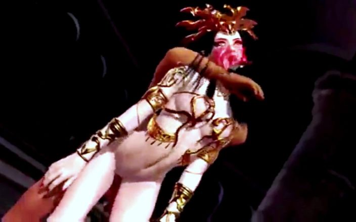 Soi Hentai: Medusa Queen y el viejo en su tribu - hentai 3D v382
