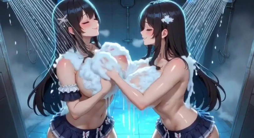 Hot girl dancing: Cute Anime Girls Showering, Ai Animation