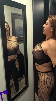 Hot Busty Blonde MILF Posing in Lingerie