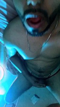 Latino Boy Wearing Thongs Masturbates His Uncut Cock