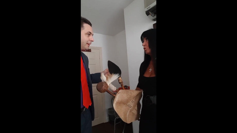 Andrea Dipre Channel: Donna Africa's feet play with the Andrea Dipre's cocks