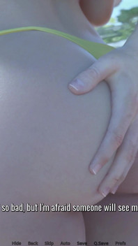 Dicke titten stieftante MILF im freien am strand muschi mit riesigem schwanz reiben, stiefvater direkt hinter ihrem cuckold-ehemann - herzprobleme