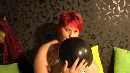 Anna Devot: Annadevot - Black balloon, golden heels, red fingernails