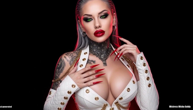 Goddess Misha Goldy: Penyihir memerah susu. Menurutmu mataku itu sulap? Buktikan dengan kontolmu