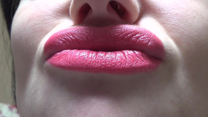 Goddess Misha Goldy: Kissing and duck face with big pink lips