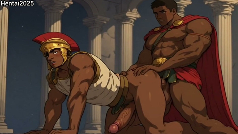 Hentai2025: Ebony Compilation of Roman Soldier and Gladiator Cartoon Hentai Animation