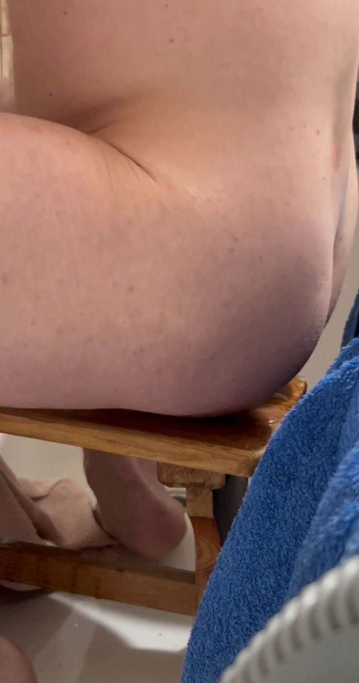 Amateur Insertions: Huge Anal Dildo