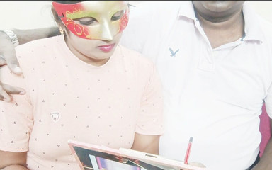 Telugu honey lips: Indická studentka šuká učitele tutionu s telugským sprostým řečem