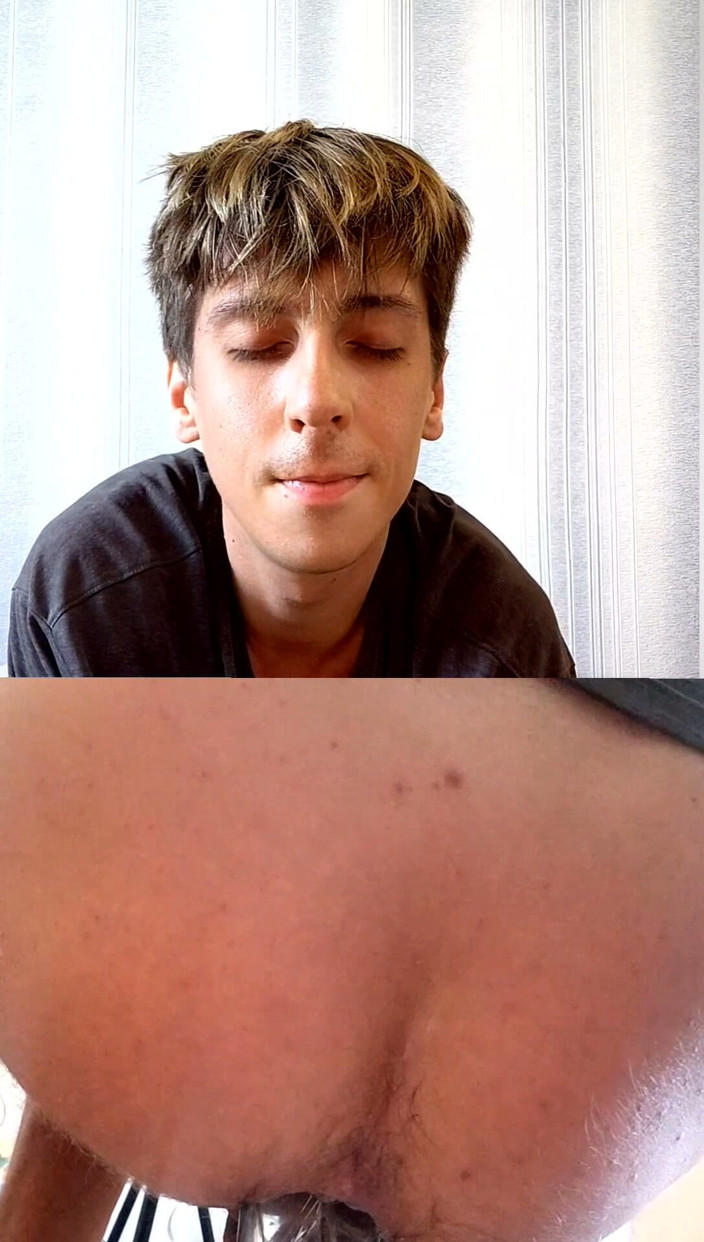 Juliaporno3: Cute Guy's Hands-free Squirting and Anal Orgasm with Prolapse, Shown...