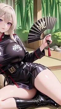 金发女郎valkyrie脱衣服的时刻，那大缝的黑色制服是疯狂的！
