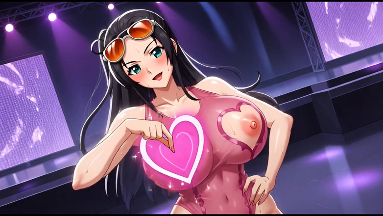 Stories&Anime: Hentai nico robin runway sürtük - şeffaf kıyafetler, ıslak memeler ve damlayan amcık...