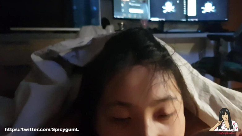 SpicyGum: June Liu / SpicyGum - Blowjob after nap [JL_009]