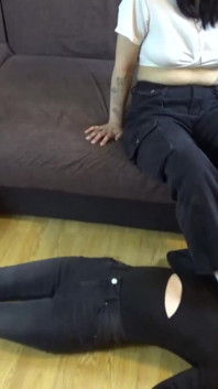 Amateur Lezdom Sock Smelling