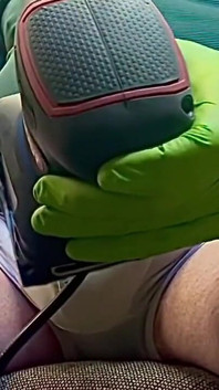 Watch This Sander Vibrate His Cock to Orgasium